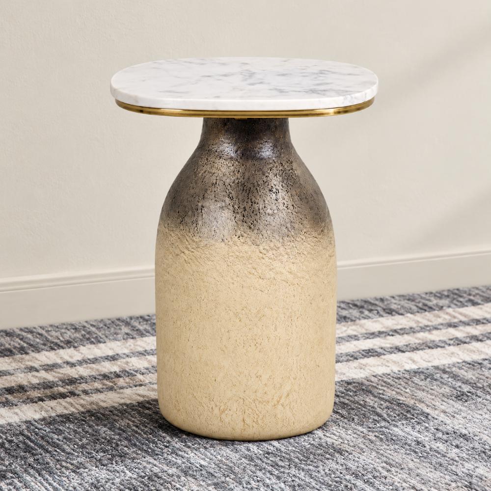 Daria Marble Top Accent Table thumbnail 2