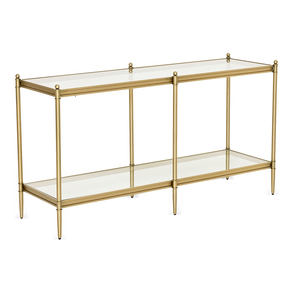 Lily Console Table, Gold & Clear thumbnail 2