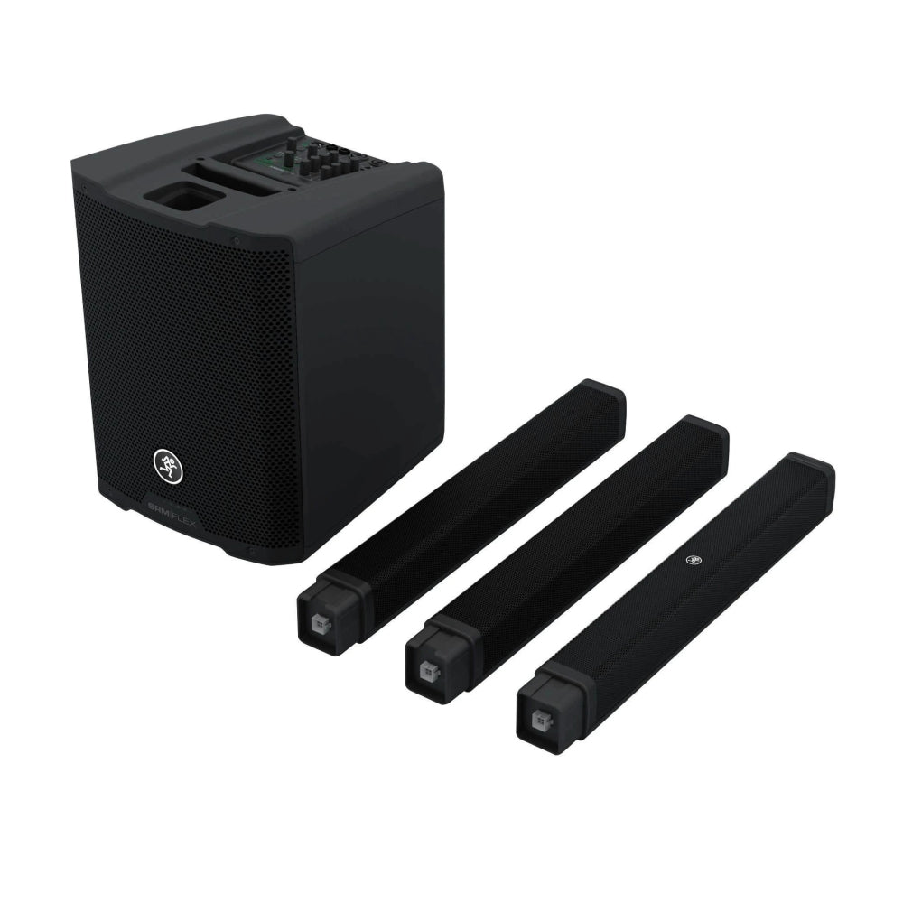 Mackie SRM-FLEX 1,300-watt Column PA System with 10" Subwoofer, 6 x 2" Line Array, 6-channel Mixer, Bluetooth Streaming, App Control, and Onboard Reverb thumbnail 4