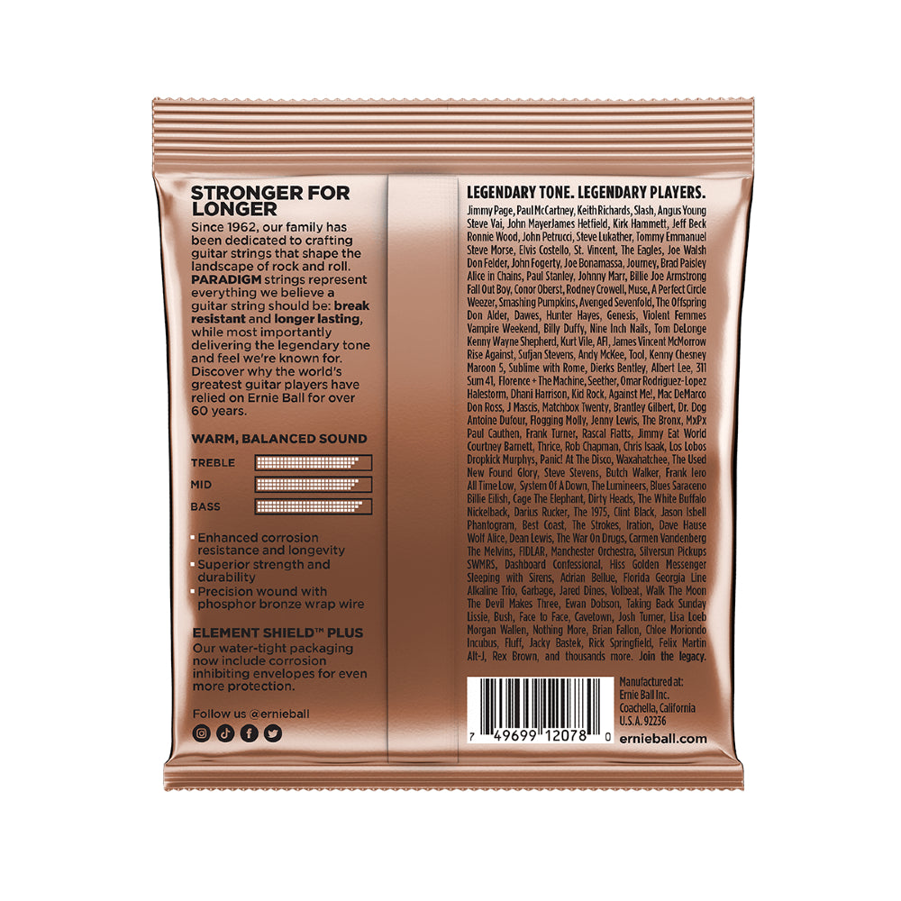 Ernie Ball 2078 Paradigm Phosphor Bronze Light Acoustic Guitar Strings - Gauge 11-52 thumbnail 2