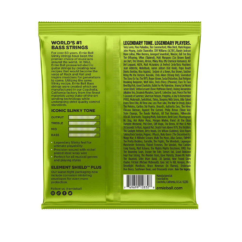 Ernie Ball 2832 Regular Slinky Nickel Wound 4 String Electric Bass Guitar Strings - Gauge 50-105 thumbnail 2