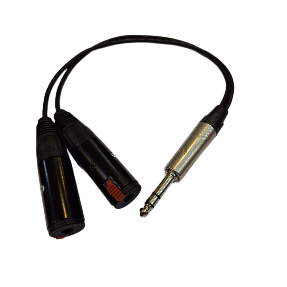 Van Damme V01TRSYNJ3/20CM  20cm Pro Grade Classic XKE Cable With 1/4 TRS to Dual 1/4 Female Jack Splitter Signal Cable thumbnail 2