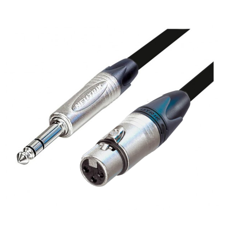 Cordial CMK22XLRFTRS|1M 1 Meter Balance Microphone Cable With Neutrik XLR Female - Neutrik TRS Jack image 1
