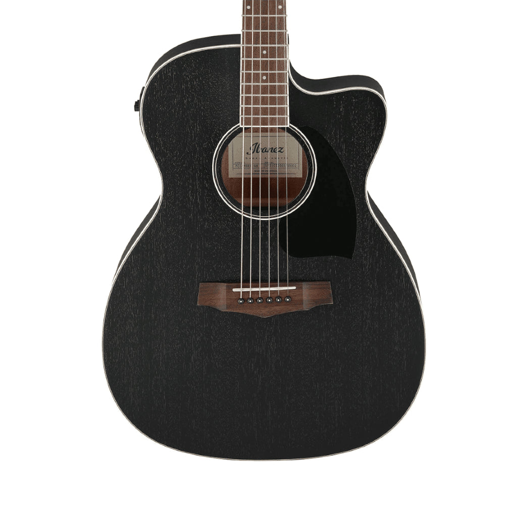Ibanez PC14MHCE WK 40" Inch Cutaway Grand Concert body Acoustic-Electric Guitar - Weathered Black Open Pore thumbnail 2