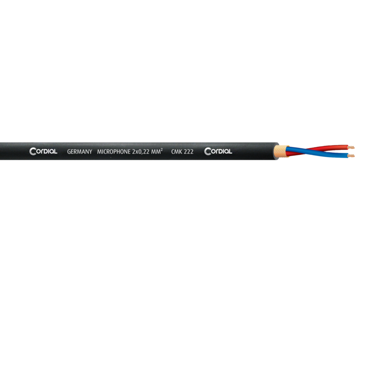 Cordial CMK 222 Balance microphone cable black- Price Per Meter image 1