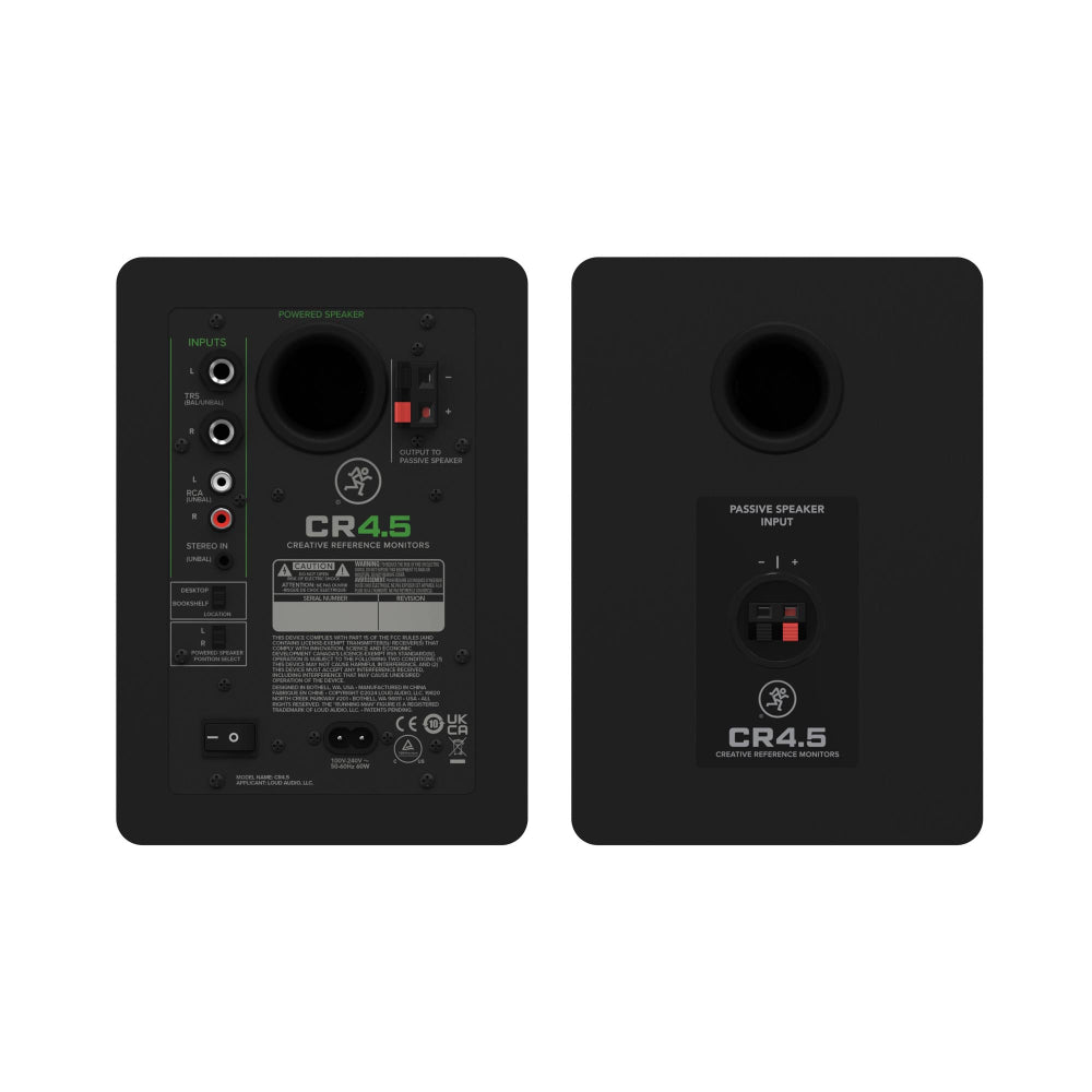 Mackie CR4.5 Creative Reference Powered 4.5" 50 Watts Studio Monitors (Pair, Black) thumbnail 2