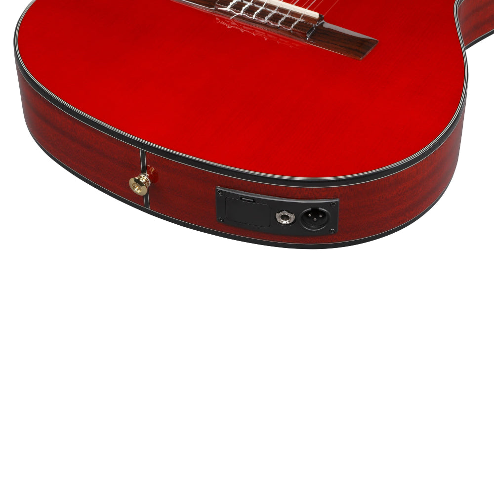 Ibanez GA35TCE-SRR thinline Full Size 40.5" Inch Classical Electro Acoustic Guitar - Sapphire Red High Gloss thumbnail 4