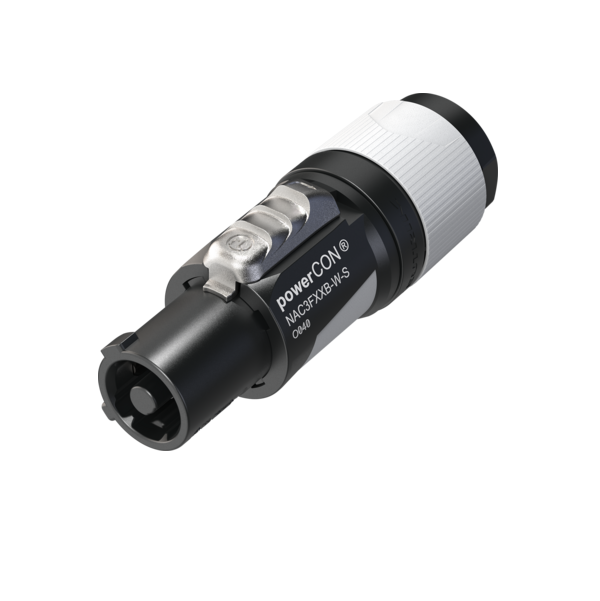 Neutrik NAC3FXXB-W-S powerCON Lockable Power Connector (Grey) Power OUT image 1
