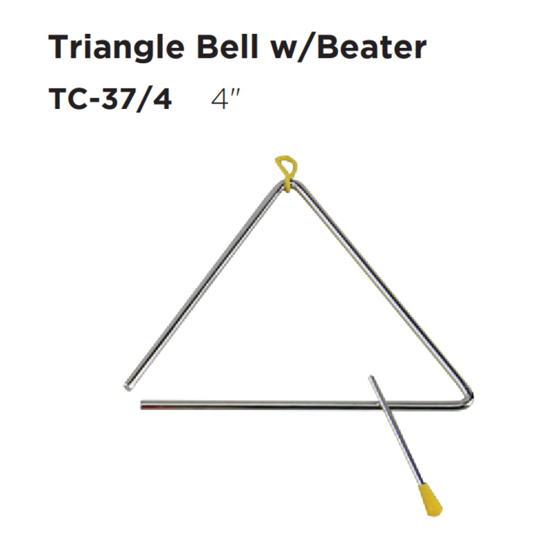 Maxtone TC-37/4 4 Inch Triangle Bell w/Beater image 1