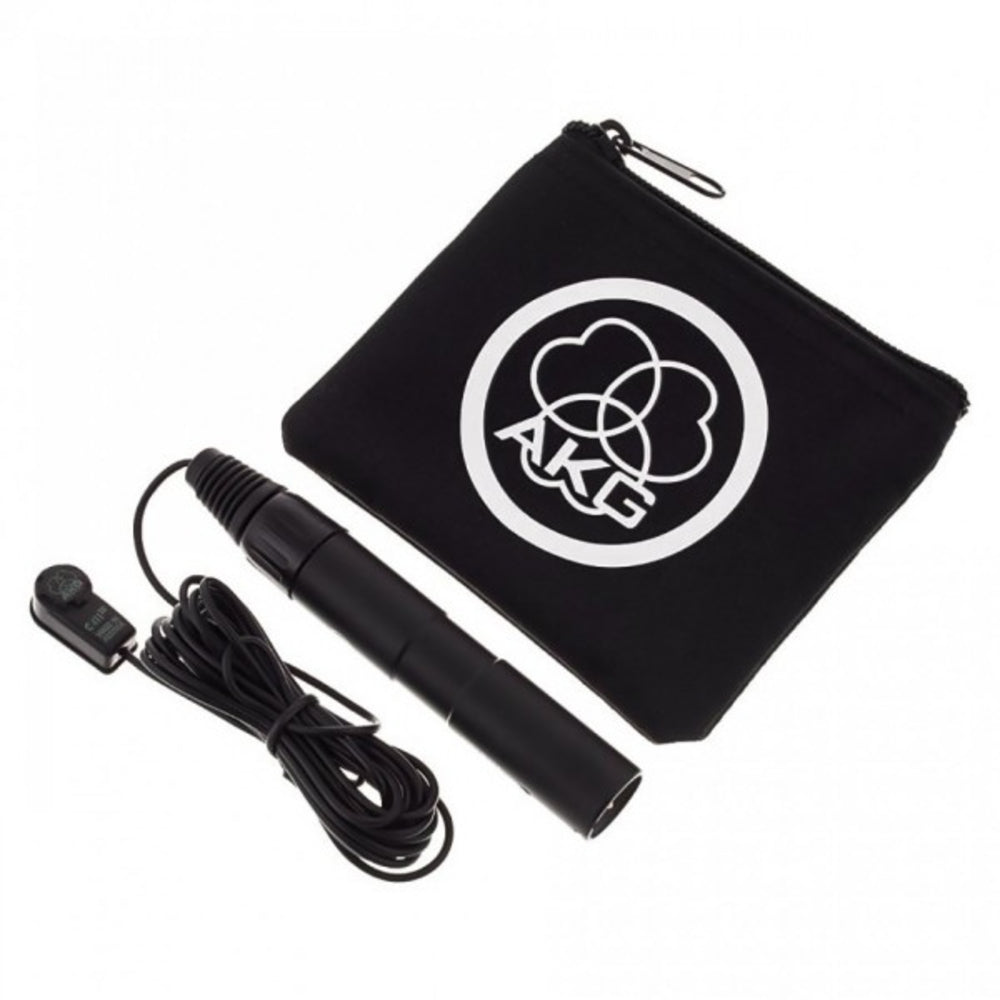 AKG C411 PP Miniature Condenser Pickup Microphone to 3-Pin XLR Male Cable 10' - Matte Black thumbnail 2
