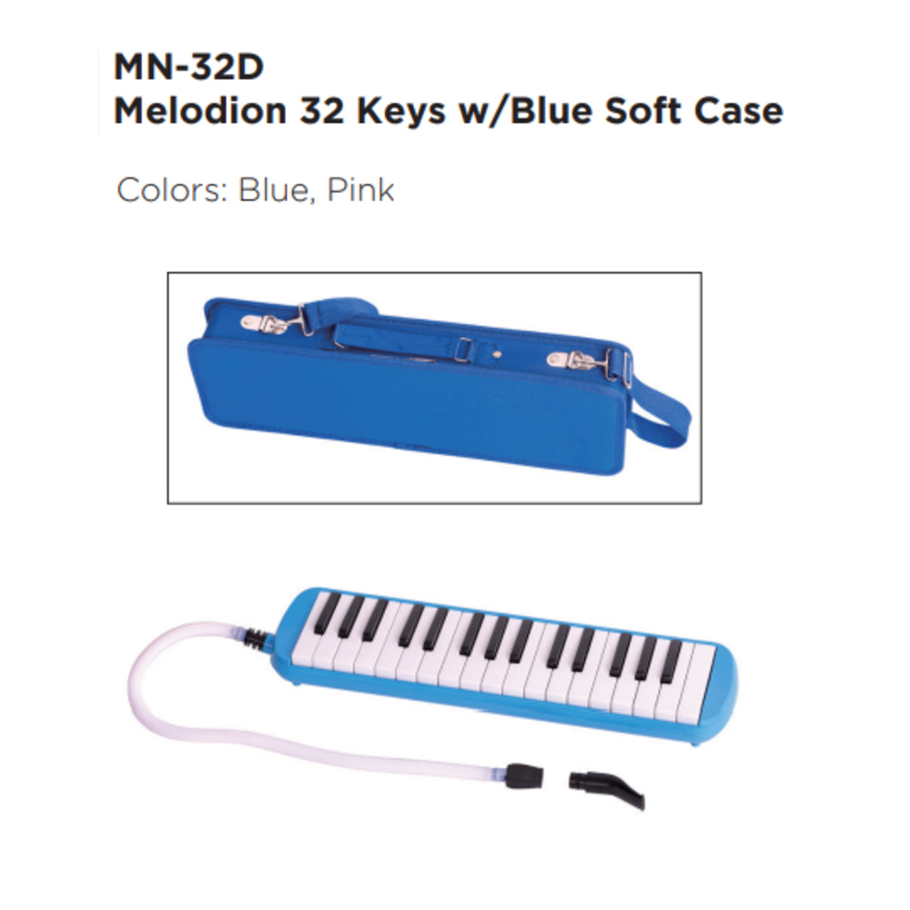 Maxtone Melodion MN-32D 32 keys w/soft case Color Blue image 1