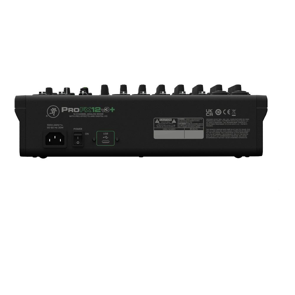 Mackie ProFX12v3+ 12-channel Mixer 2-in/4-out USB-C Audio Interface, Effects, and Bluetooth Connectivity thumbnail 2