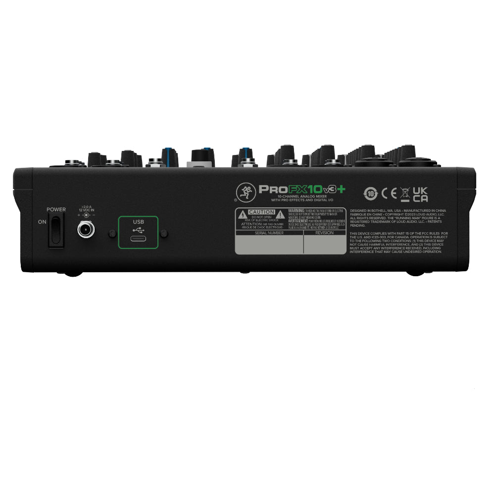 Mackie ProFX10v3+ 10-channel Mixer 2-in/4-out USB-C Audio Interface, Effects, and Bluetooth Connectivity thumbnail 2