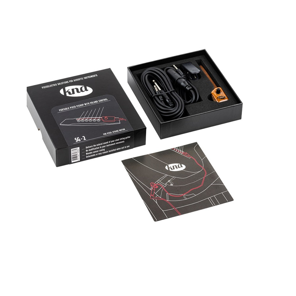 KNA SG-2 Portable bridge-mounted piezo with volume control for steel-string acoustic guitar pickup thumbnail 3