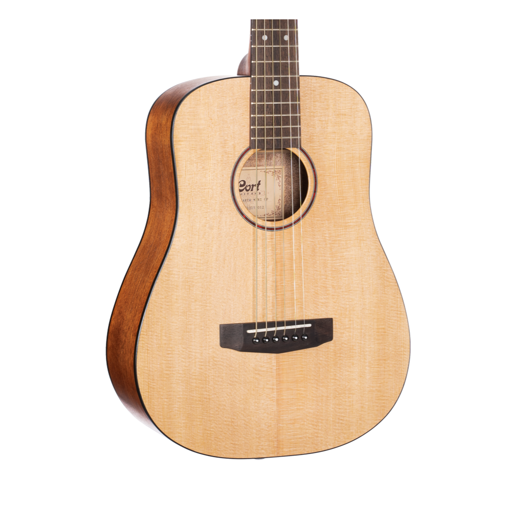 Cort Earth Mini OP 3/4 Sized 34" Inch Dreadnought Acoustic Dreadnought Guitar Open Pore W/ Bag thumbnail 2