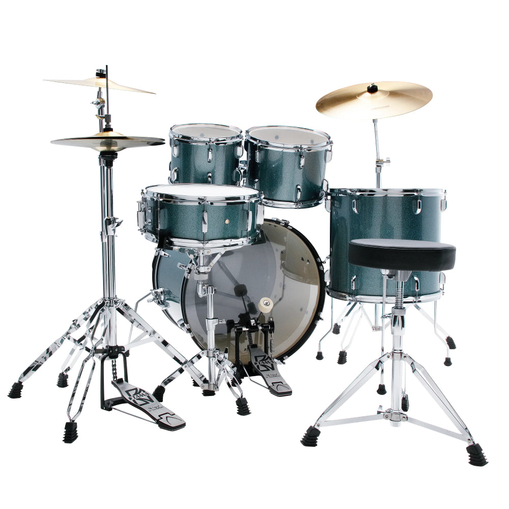 TAMA Stagestar ST52H6C-SEM Sea Blue Mist 5-Piece Drum Kit with 22" Bass Drum - with cymbals set and Hardware thumbnail 2