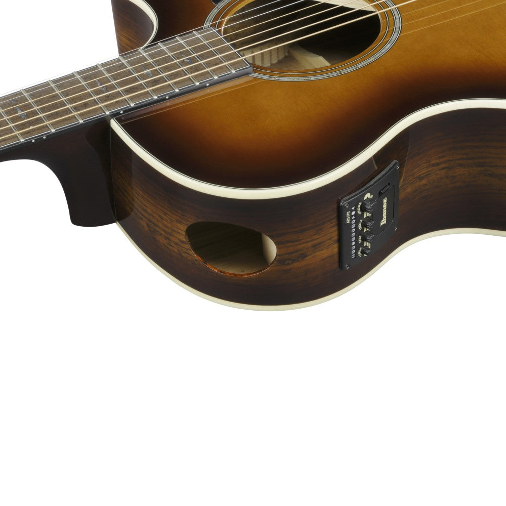 Ibanez AE160 VMS 41.5" Inch Shallower body Acoustic-electric Guitar - Vintage Mahogany Sunburst thumbnail 3