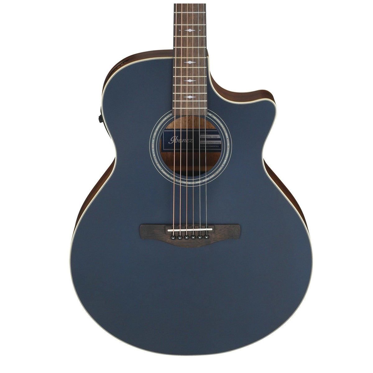Ibanez AE100 DBF 41.5" Inch Shallower body Acoustic-electric Guitar - Dark Tide Blue Flat thumbnail 2