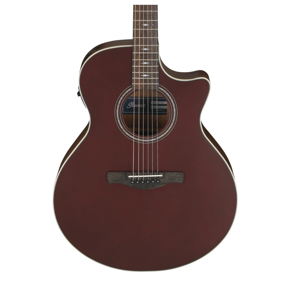 Ibanez AE100 BUF 41.5" Inch Shallower body Acoustic-electric Guitar - Burgandy Flat thumbnail 2