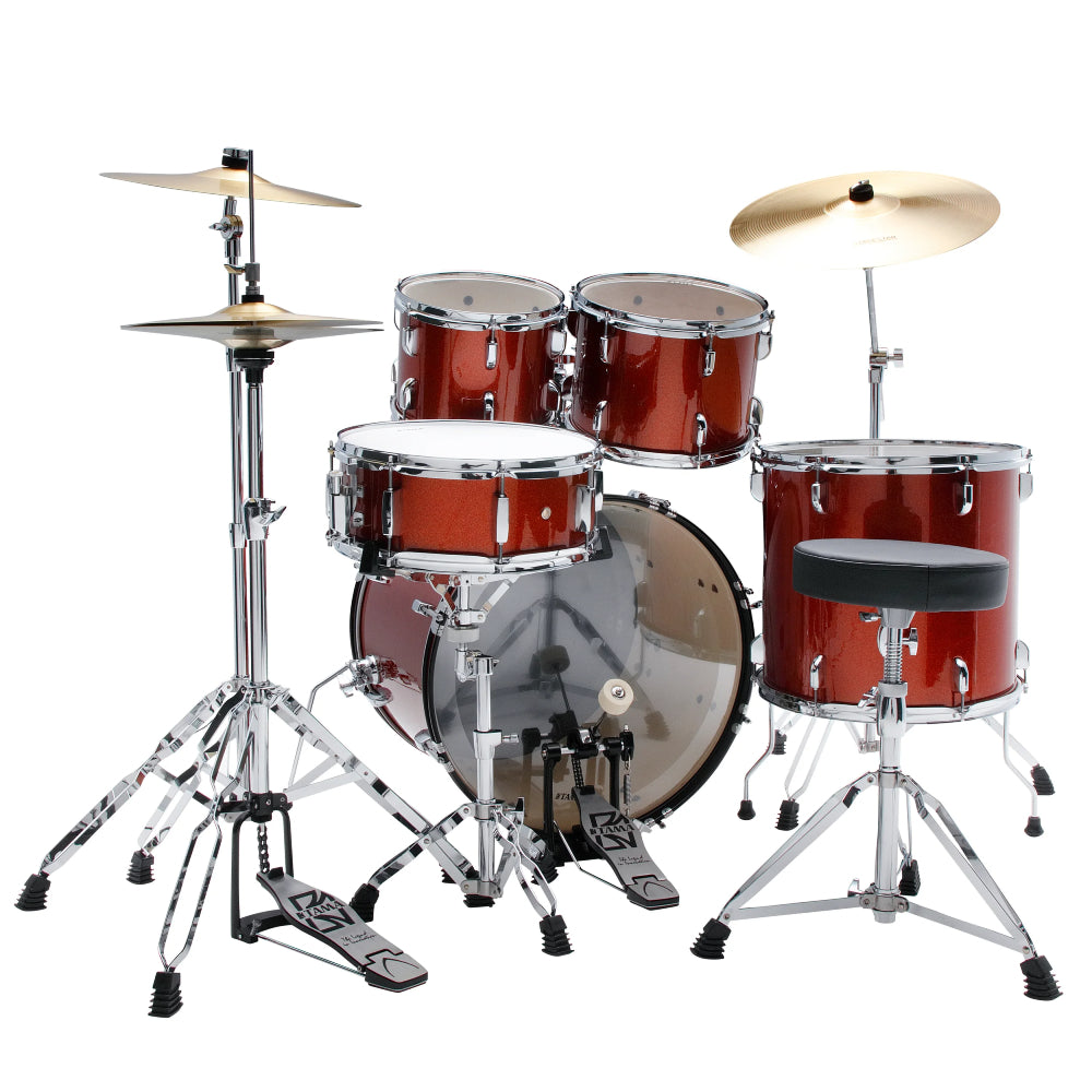 TAMA Stagestar ST52H6C-SCP Scorched Copper Sparkle 5-Piece Drum Kit with 22" Bass Drum -- with cymbals set and Hardware thumbnail 2