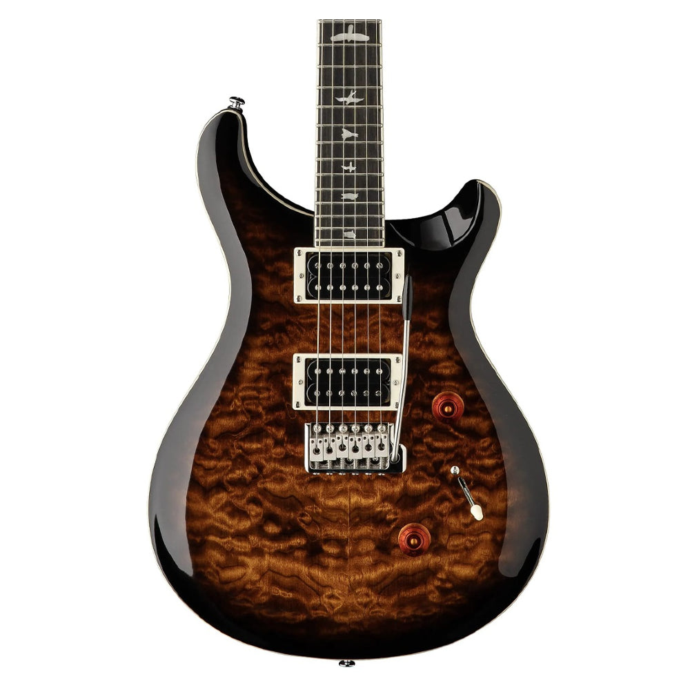 PRS SE Custom 24 CU44QQEIBBG Quilt Electric Guitar Black Gold Burst Finish - Includes PRS Gig Bag thumbnail 2