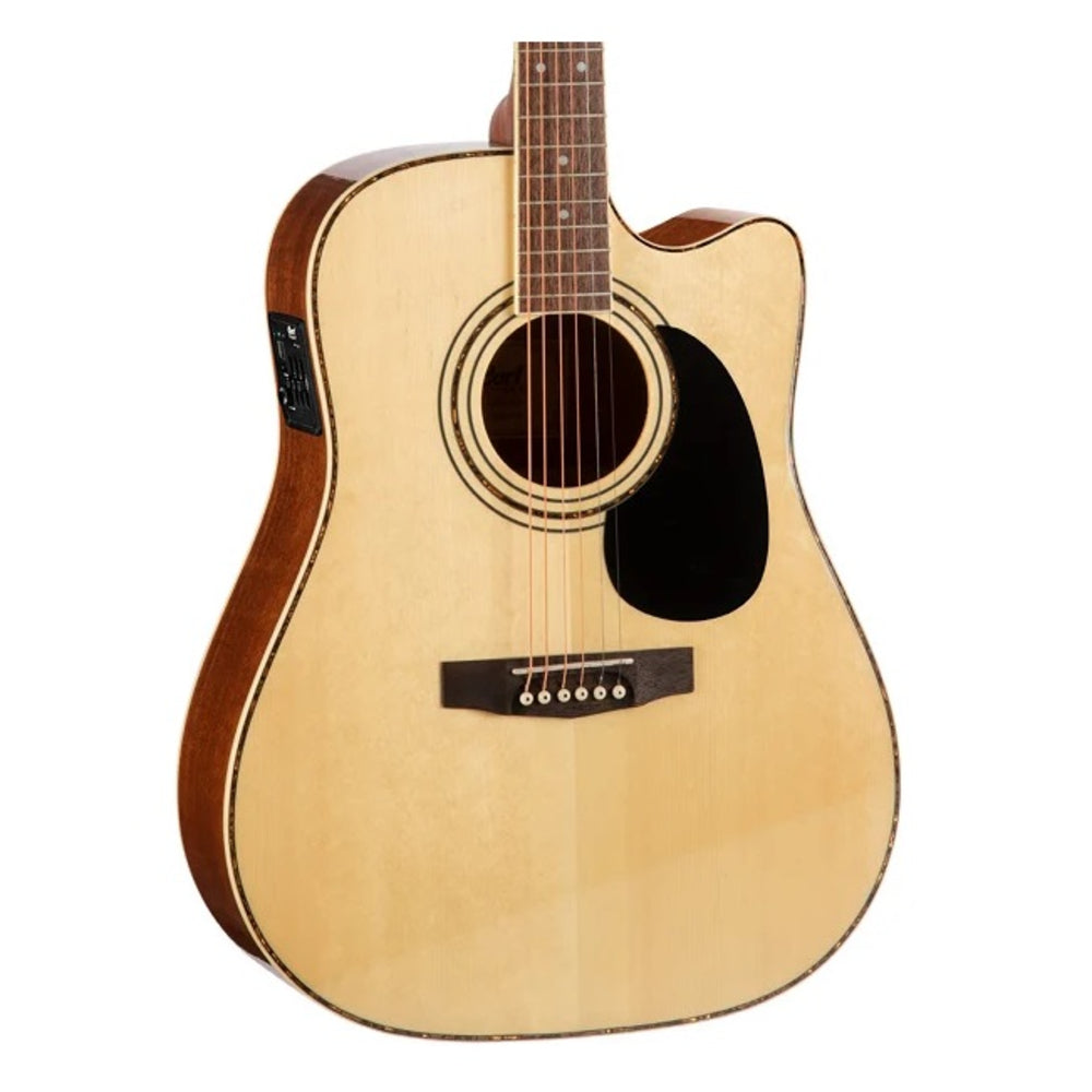 Cort AD880CE-NS 41" Inch Dreadnought Cutaway Semi Acoustic Guitar – Natural Satin thumbnail 2