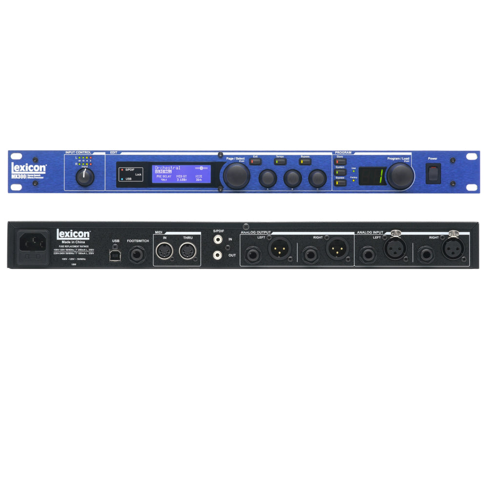 Lexicon MX300 Stereo Reverb Effects Processor /Stereo Reverb/ Effects Processor with USB "Hardware Plug-In" Capability thumbnail 2