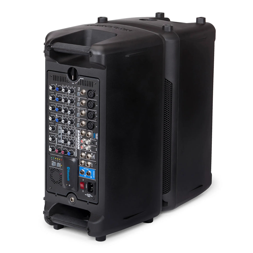 Samson Expedition XP800 800W Compact All-in-one PA with 8-channel Mixer, Dual 2-way Speakers, Built-in Digital Effects, and Bluetooth Connectivity thumbnail 2