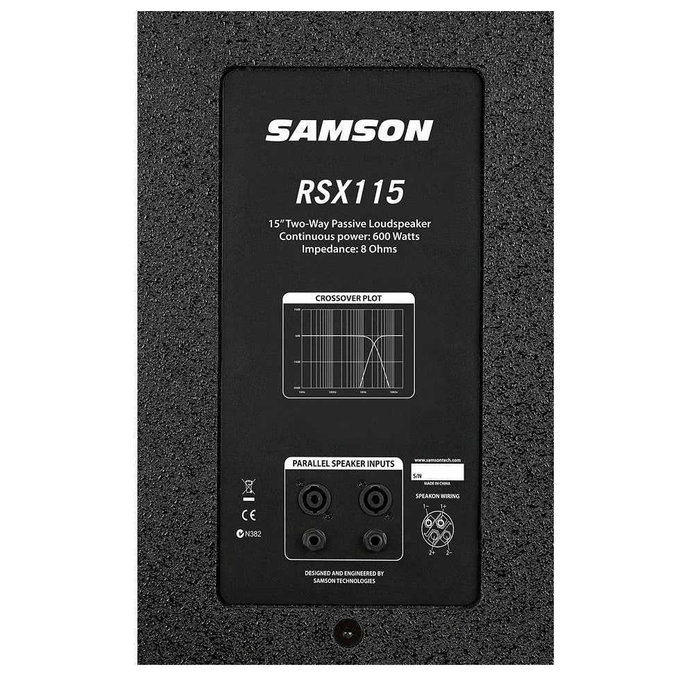Samson RSX115 2-Way, 15" 600W Passive Loudspeaker thumbnail 3