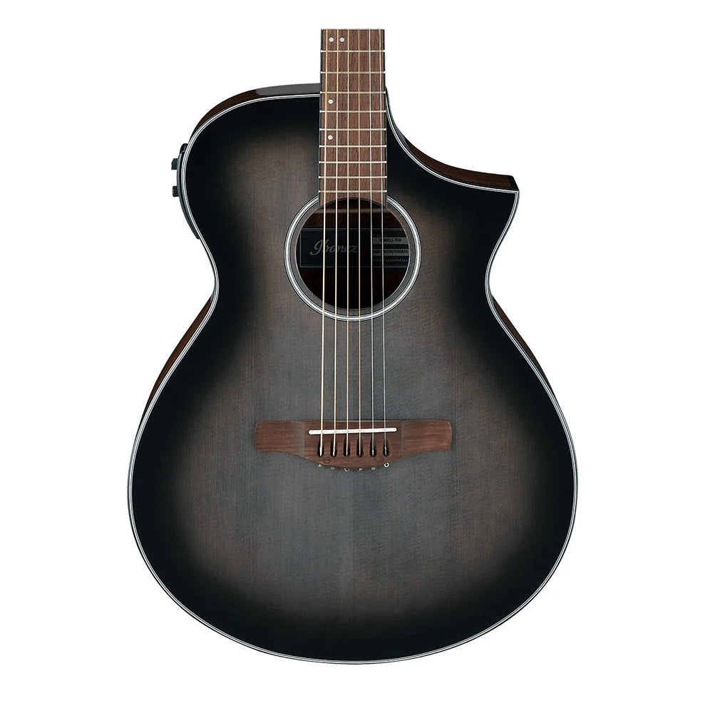 Ibanez AEWC11-TCB - 40" Inch AEWC body Acoustic-Electric Guitar - Transparent Charcoal Burst thumbnail 2