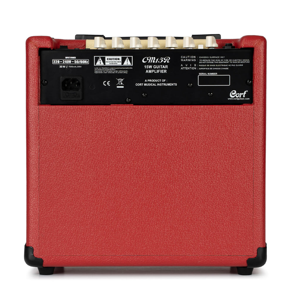 Cort CM15R-DR (Red) Electric Guitar Amplifier With Reverb 15W thumbnail 2