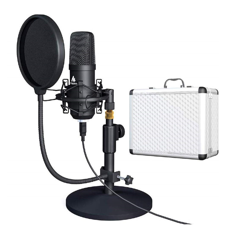 Maono AU-A04TC USB Condenser Podcast PC Kit with Aluminum Case Microphone image 1