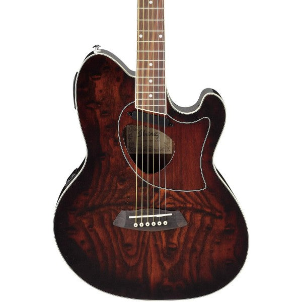 Ibanez TCM50-VBS 39" Inch Talman Double Cutaway body Acoustic-Electric Guitar - Vintage Brown Sunburst High Gloss thumbnail 2