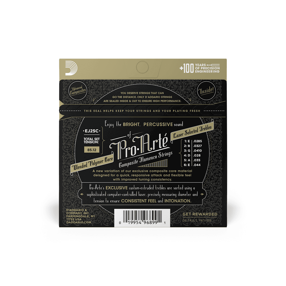 D'Addario EJ25C Pro-Arte Silver-Plated Classical Guitar Strings - Flamenco Tension thumbnail 2