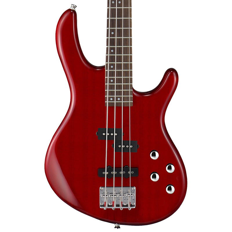 Cort Action Bass Plus Transparent Red 4-String Bass Guitar thumbnail 2