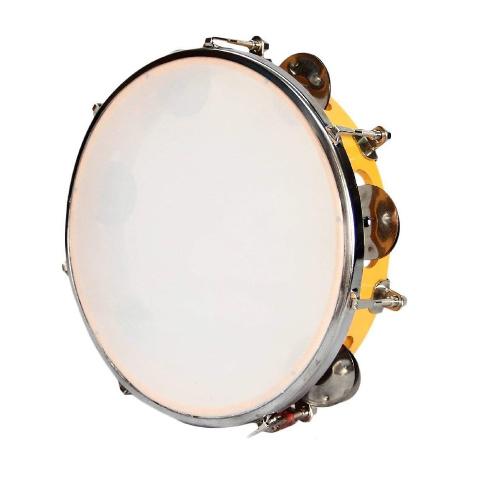 Maxtone TPC12-16 Tunnelable Hand Tambourine 12 inches with 16 Pairs of Jingles image 1