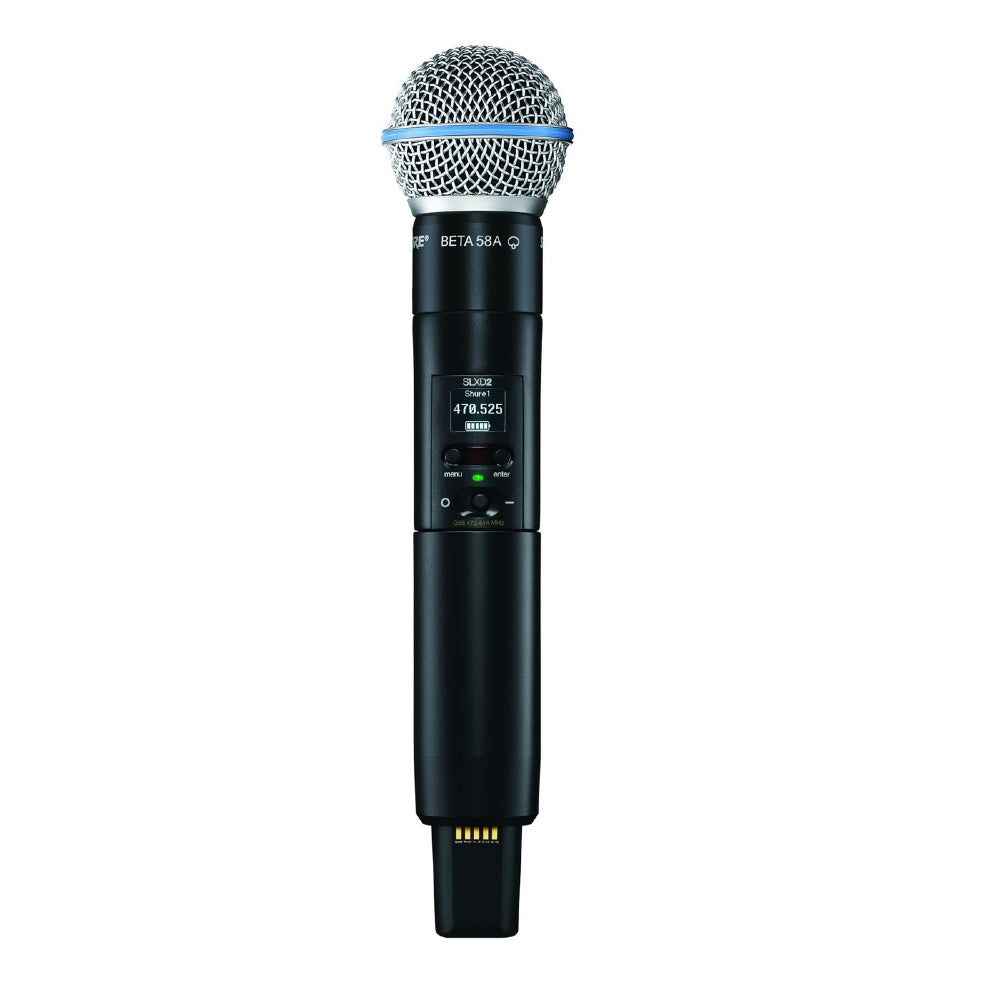 Shure SLXD24D/B58 Dual Wireless System with 2 SLXD2/B58 Handheld Transmitters -G59 (470–514 MHz) thumbnail 2