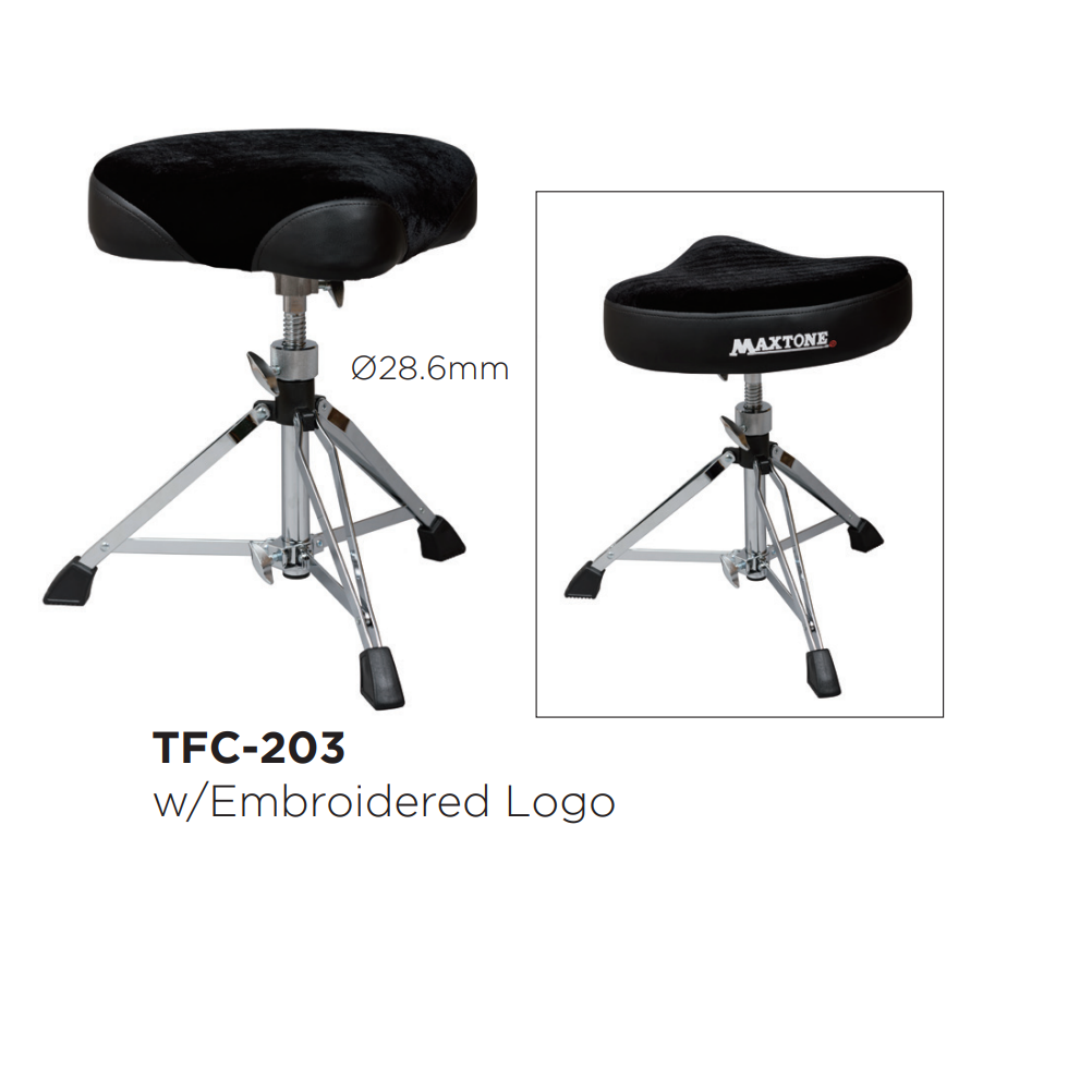 Maxtone TFC-203 Drum Throne with Double-Braced Legs Saddle Type thumbnail 2