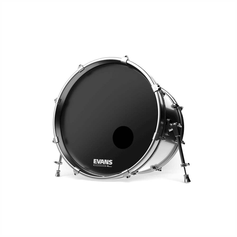 Evans BD22RB EQ3 Resonant Black Bass Drumhead 22 inch with Port Hole thumbnail 2