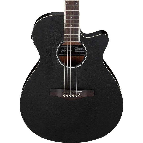 Ibanez AEG7MH-WK 40" Inch AEG body Acoustic-Electric Guitar - Weathered Black Open Pore thumbnail 2