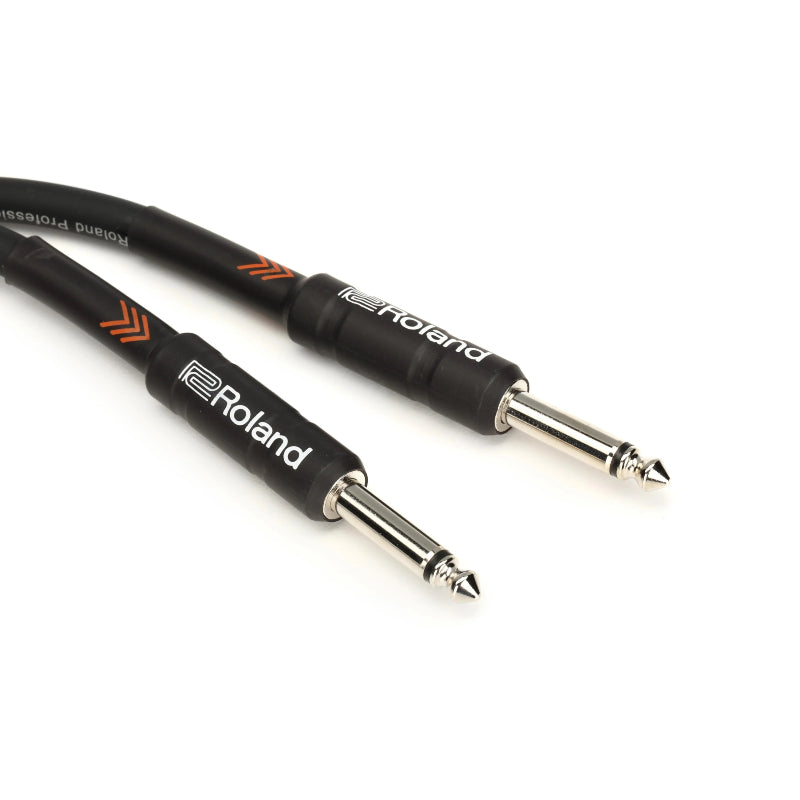 Roland RIC-B15 Black Series Instrument Cable - 1/4-inch TS Male to 1/4-inch TS Male - 15-foot image 1