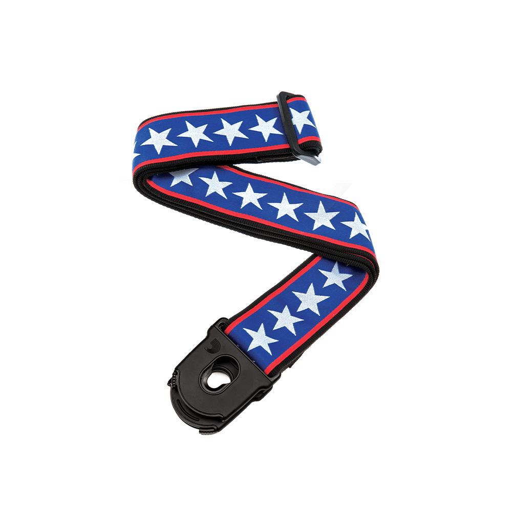 Planet Waves 50PLA10 Planet Lock Stars & Stripes Guitar Strap image 1