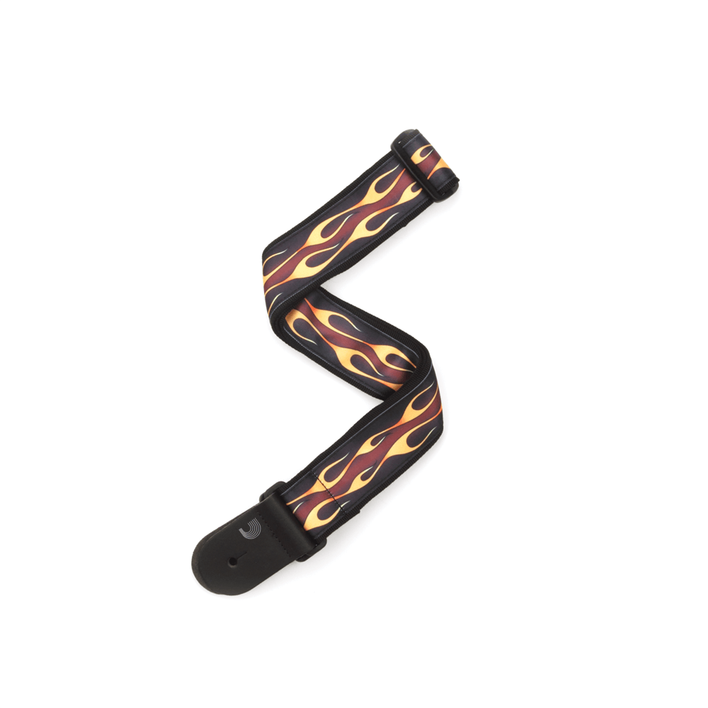 Planet Waves 50F09 Hot Rod Flame Guitar Strap image 1