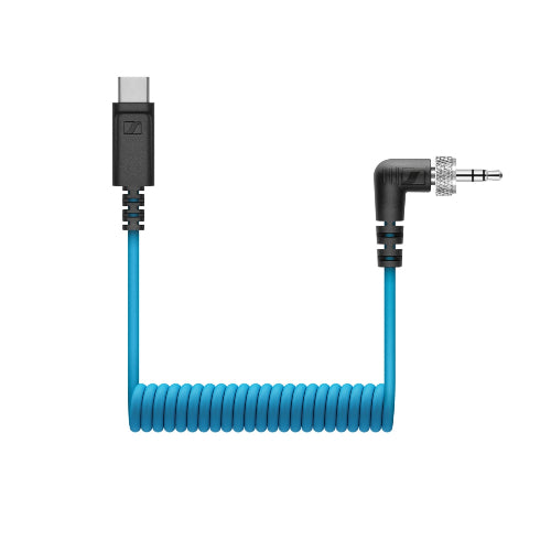 Sennheiser CL 35 USB-C Locking 3.5mm TRS to USB Type-C Coiled Cable image 1