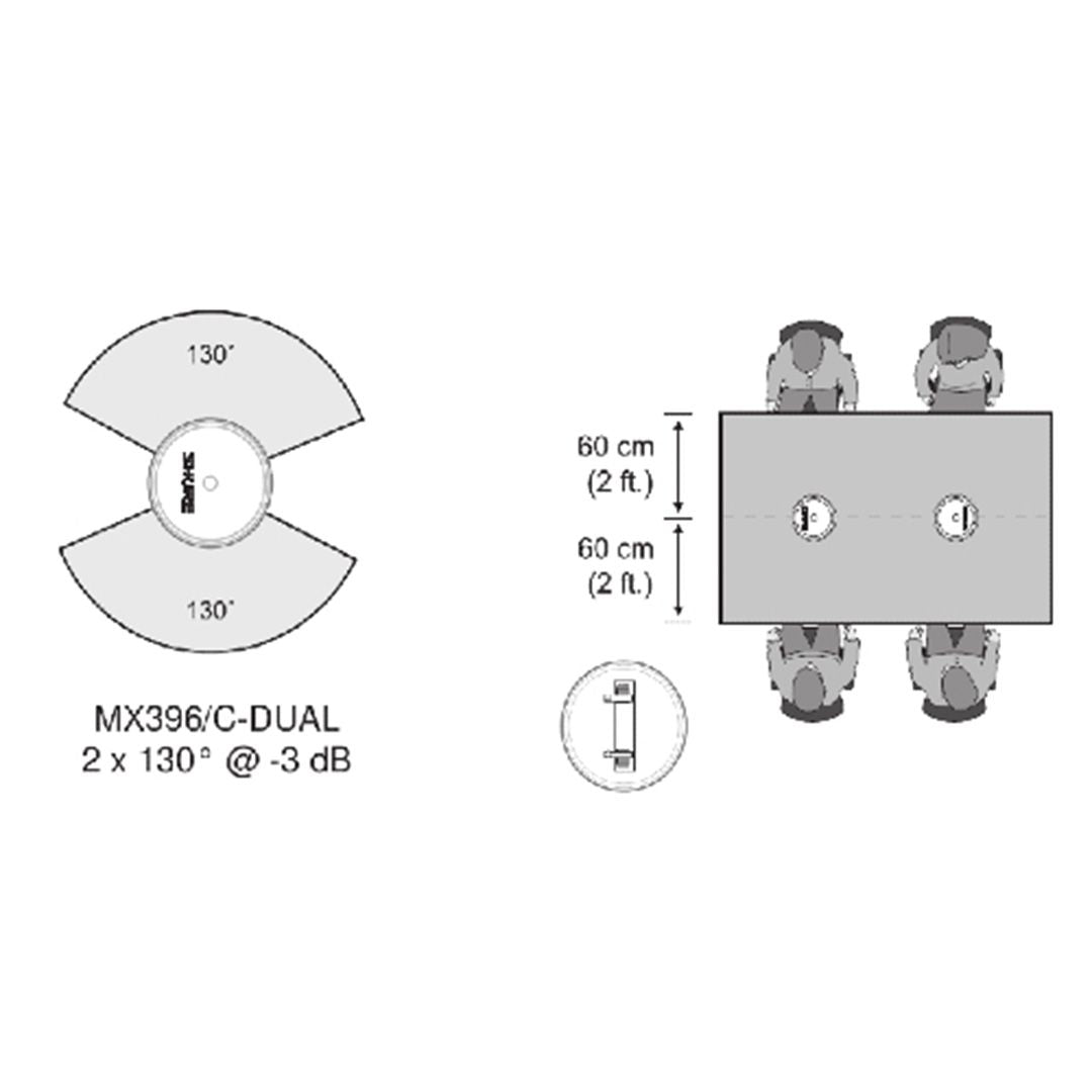Shure MX396/C Dual-Element Boundary Microphone thumbnail 3
