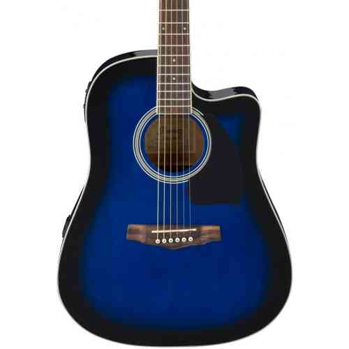 Ibanez PF15ECE-TBS Full Size 41" Inch Dreadnought body Acoustic Electric Guitar - Transparent Blue Sunburst thumbnail 2
