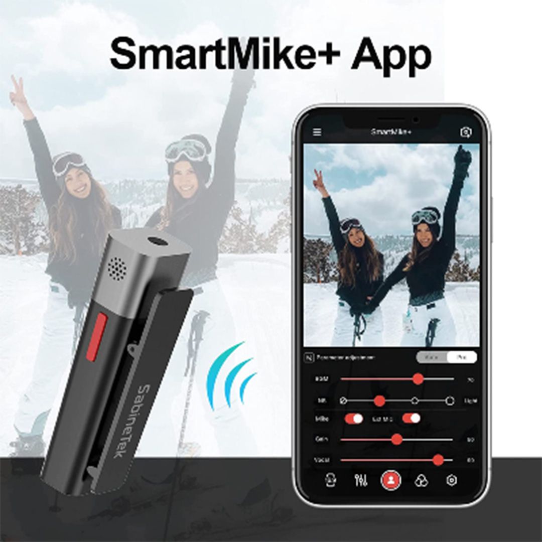 Sabinetek S610 TWS BK 2 Mic SmartMike+ Bluetooth Microphone (Black) thumbnail 6
