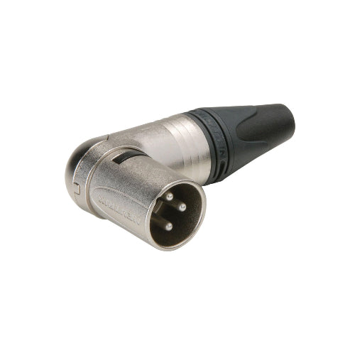 Neutrik NC3MRX 3 Pole Right Angle XLR Male Cable Connector image 1