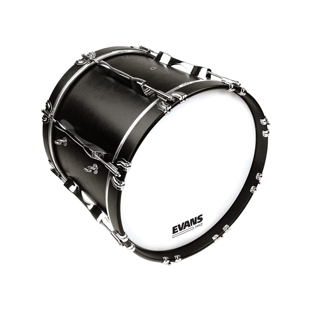 Evans BD26MX2W MX2 White Marching Bass Drumhead 26 inch thumbnail 2