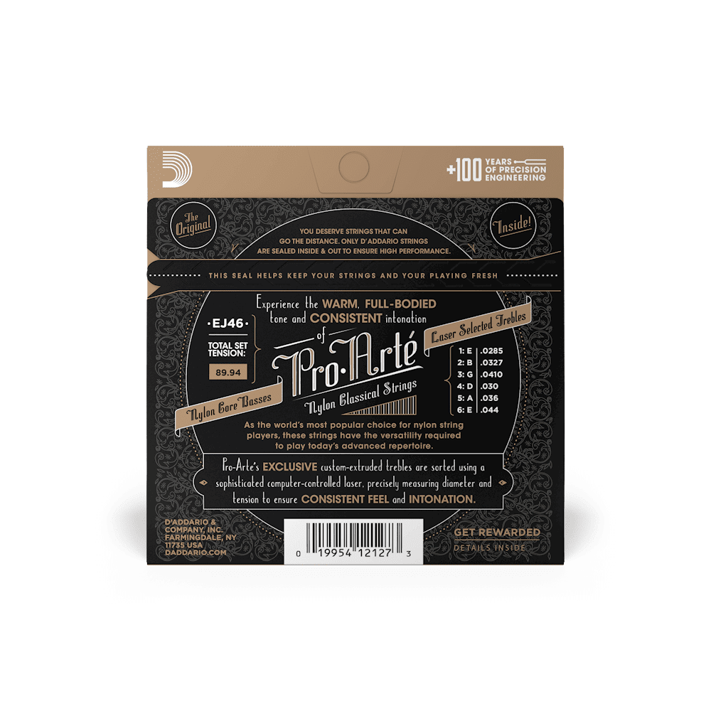 D'Addario EJ46 Pro-Arte Silver-Plated Classical Guitar Strings - Hard Tension thumbnail 2